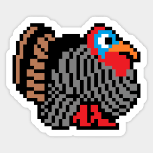 8-bit Thanksgiving Turkey Sticker